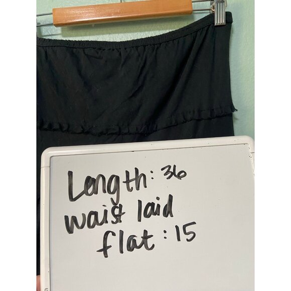 Mlle Gabrielle Women's Black Ruffle Midi Skirt Size Small - Picture 5 of 5